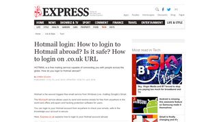 
                            13. Hotmail login: How to login to Hotmail abroad? Is it safe? How to login ...