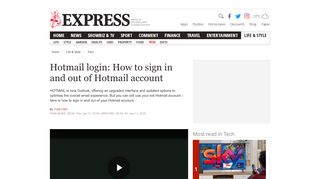 
                            10. Hotmail login: How to sign in and out of Hotmail account | Express.co.uk