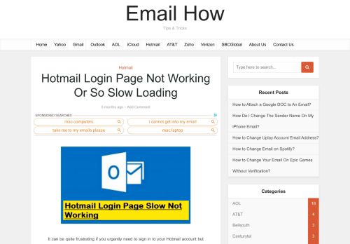 
                            6. Hotmail Login Page Not Working Or Slow Loading - Email How