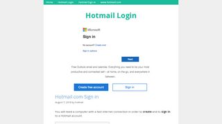 
                            5. Hotmail Login