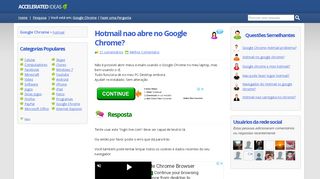 
                            13. Hotmail nao abre no Google Chrome? | Google Chrome