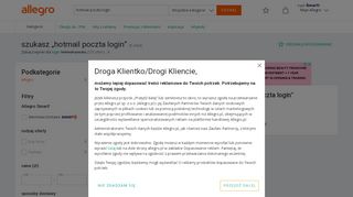 
                            9. Hotmail poczta login - Allegro.pl - Więcej niż aukcje. Najlepsze ...