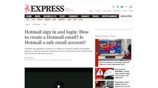 
                            2. Hotmail sign in and login: How to create a Hotmail email? Is Hotmail a ...