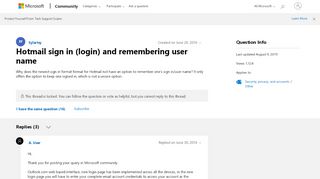 
                            1. Hotmail sign in (login) and remembering user name - Microsoft ...