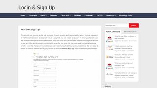 
                            8. Hotmail Sign Up - Easy way to setup your Hotmail account