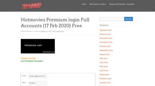 
                            2. Hotmovies Premium login Full Accounts - xpassgf