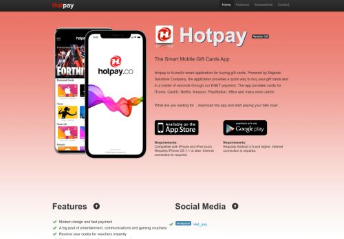 
                            6. Hotpay - Your Smart Mobile Payment & e-Vouchers App in Kuwait