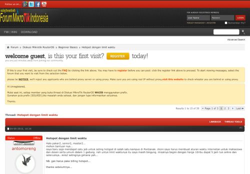 
                            12. Hotspot dengan limit waktu - Forum MikroTik Indonesia