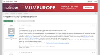 
                            1. hotspot dns/login page redirect problem - MikroTik