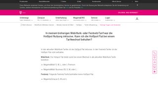 
                            2. HotSpot Flat bei Tarifwechsel | Telekom Hilfe