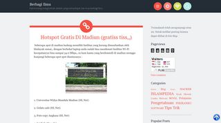 
                            5. Hotspot Gratis Di Madiun (gratiss tiss,,) ~ Berbagi Ilmu
