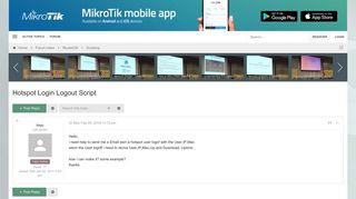 
                            4. Hotspot Login Logout Script - MikroTik