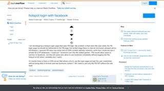 
                            5. hotspot login with facebook - Stack Overflow