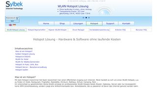 
                            1. Hotspot Lösung, Hardware & Software ohne laufende Kosten - sylbek.de