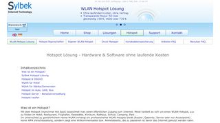 
                            4. Hotspot Lösung, Hardware & Software ohne laufende Kosten - sylbek.de