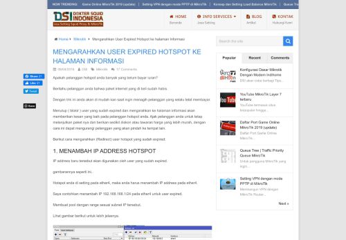 
                            11. Hotspot | mengarahkan user expired ke halaman informasi