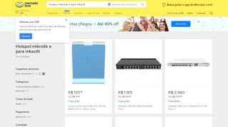 
                            12. Hotspot Mikrotik E Para Mkauth - Informática no Mercado Livre Brasil