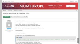 
                            1. Hotspot Send Email on Trial User login. - MikroTik