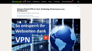 
                            7. Hotspot Shield Elite VPN im Test: Großartige Performance zum ...