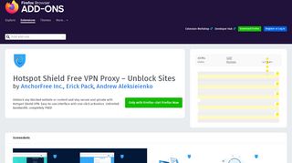 
                            8. Hotspot Shield Free VPN Proxy – Unblock Sites – Get this Extension ...