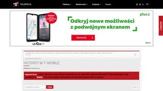 
                            10. HotSpot w T-mobile - Forum - TELEPOLIS.PL