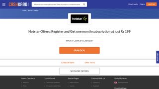 
                            4. Hotstar Promo Codes, Coupons: First Month Subscription at Rs 199 ...