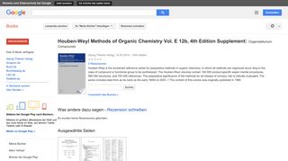 
                            10. Houben-Weyl Methods of Organic Chemistry Vol. E 12b, 4th Edition ... - Google Books-Ergebnisseite