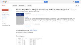 
                            13. Houben-Weyl Methods of Organic Chemistry Vol. E 17a, 4th Edition ...