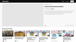 
                            11. Hourly Rev Share Business Model - video dailymotion