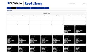 
                            12. Hours - Reed Library - Reed Library at State University of NY at Fredonia