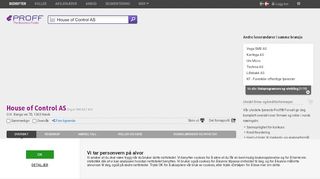 
                            5. House of Control AS - Høvik - Se Regnskap, Roller og mer - Proff
