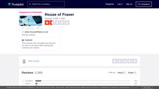 
                            13. House of Fraser Reviews | Read Customer Service Reviews of www ...