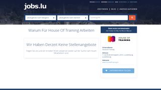 
                            12. House of Training Berufe House of Training - jobs.lu - Jobangebote in ...