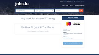 
                            10. House of Training Careers, House of Training - jobs.lu - Jobs in ...