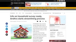 
                            9. household survey: Info on household survey ready, Andhra starts ...