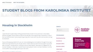 
                            5. Housing in Stockholm – Student blogs from Karolinska Institutet