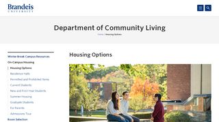 
                            12. Housing Options | On-Campus Housing ... - Brandeis ...
