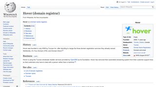 
                            8. Hover (domain registrar) - Wikipedia