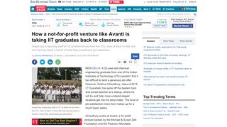 
                            10. How a not-for-profit venture like Avanti is taking IIT graduates back to ...