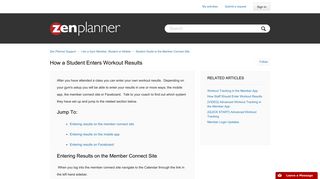 
                            12. How a Student Enters Workout Results – Zen Planner Support