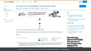 
                            11. How App Lock by DoMobile Lab opens from dialer - Stack Overflow