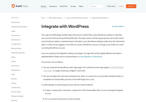 
                            8. How Auth0 Integrates with WordPress