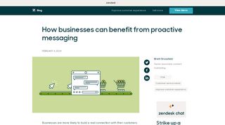 
                            10. How businesses can benefit from proactive messaging | Zendesk Blog