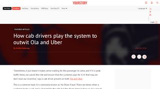 
                            10. How cab drivers play the system to outwit Ola and Uber - YourStory