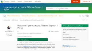 
                            5. How cam i get access to Alfresco Support Portal | Alfresco Community
