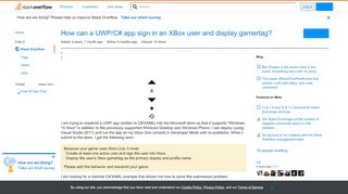 
                            6. How can a UWP/C# app sign in an XBox user and display gamertag ...