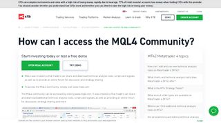 
                            11. How can I access the MQL4 Community? | XTB | XTB