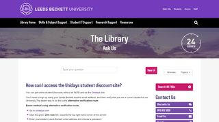 
                            12. How can I access the Unidays student discount site? - Ask Us