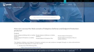 
                            3. How can I access the Web console of Endpoint ... - Panda Security