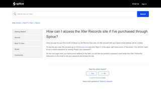 
                            6. How can I access the Xfer Records site if I've purchased through ...